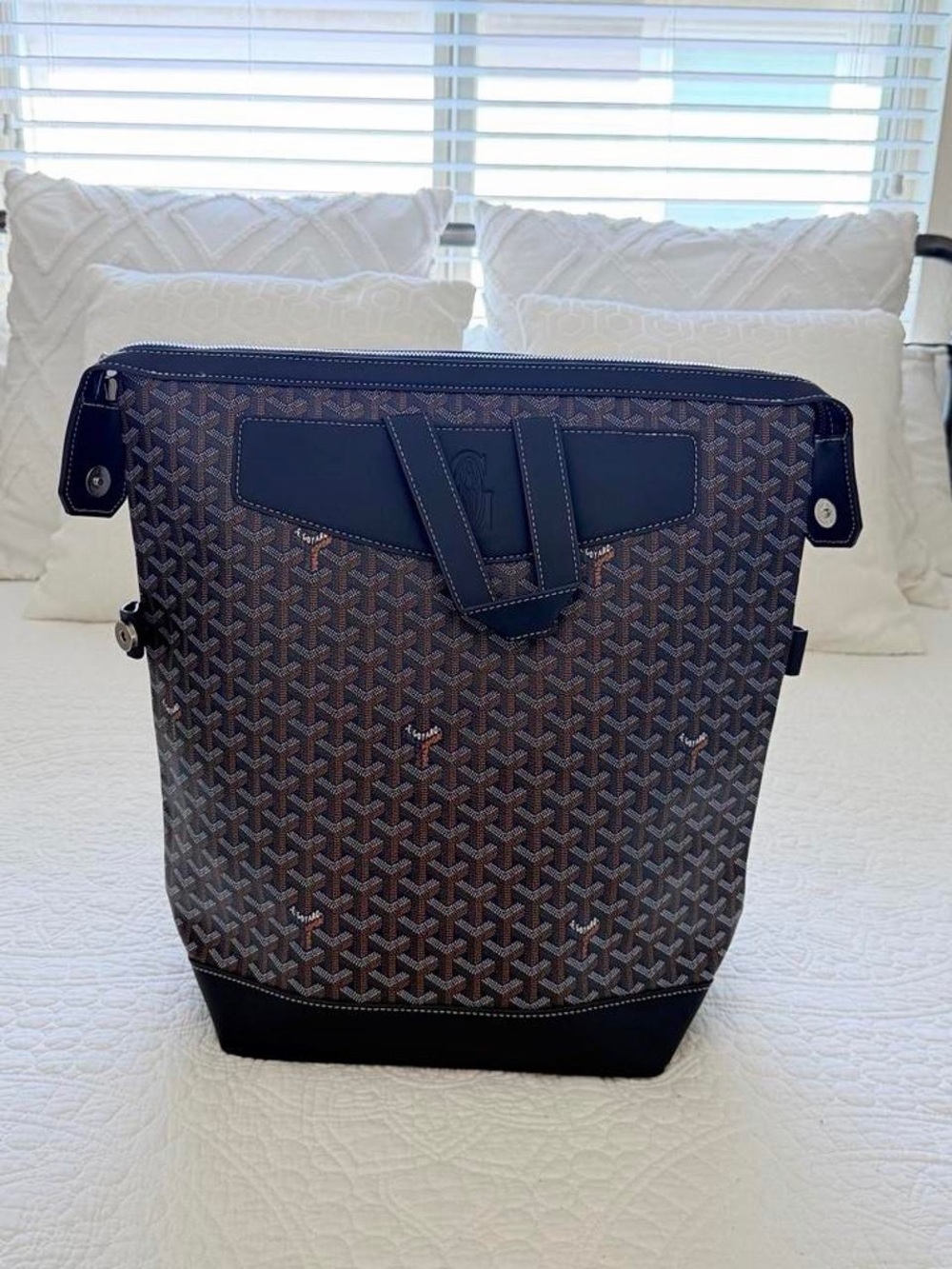 Blue Goyard backpack